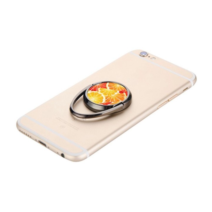 Anneau Support Téléphone Noir Personnalisé - Fait main impression 3D