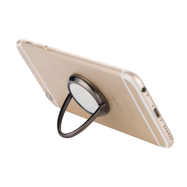 Anneau Support Téléphone Noir Personnalisé - Fait main impression 3D