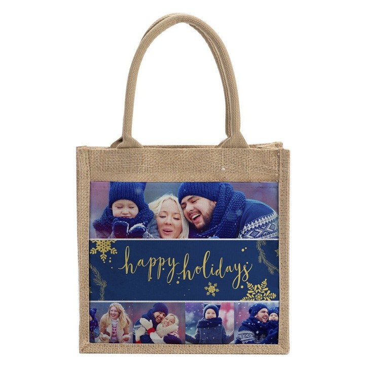 Sac en jute personnalisé photo et texte | Maison Drabiec
