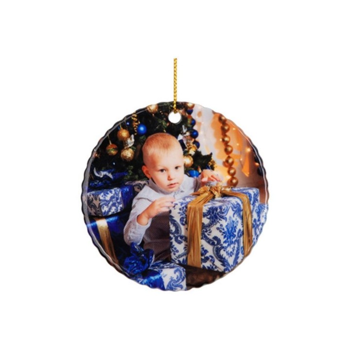 Décorations de Noël Céramique Rond Dentelé | Maison Drabiec