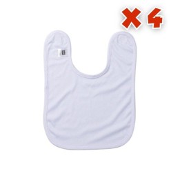 Bavoir bébé blanc personnalisé | Maison Drabiec