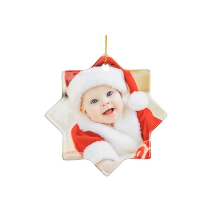 Décoration de Noël Étoile Céramique Personnalisée | Maison Drabiec