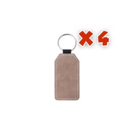 Porte-clés Rectangulaires Gris à Personnaliser | Maison Drabiec