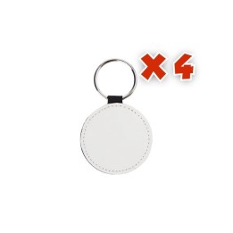 Porte-clés ronds blancs à personnaliser | Maison Drabiec