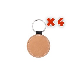 Porte-clés rond couleur marron | Maison Drabiec