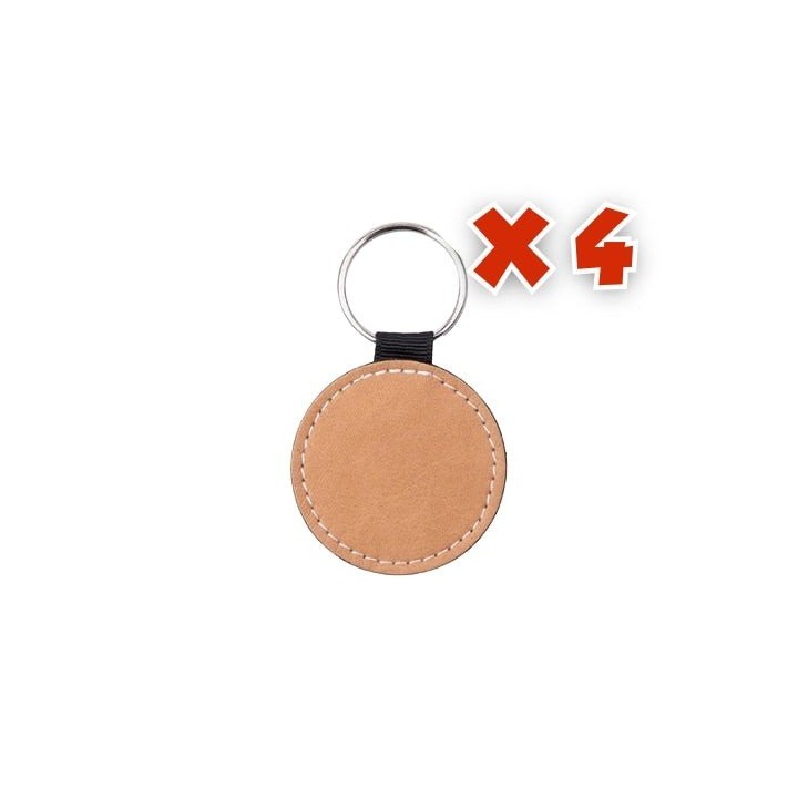 Porte-clés rond couleur marron | Maison Drabiec
