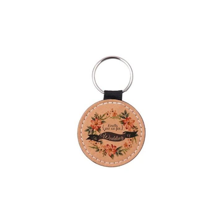 Porte-clés rond couleur marron | Maison Drabiec