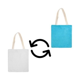 Sac bicolore doux bleu à personnaliser | Maison Drabiec