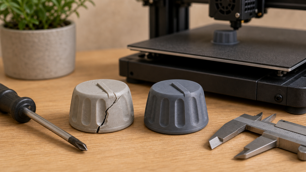 Réparer une petite pièce plastique par impression 3D - illustration Maison Drabiec